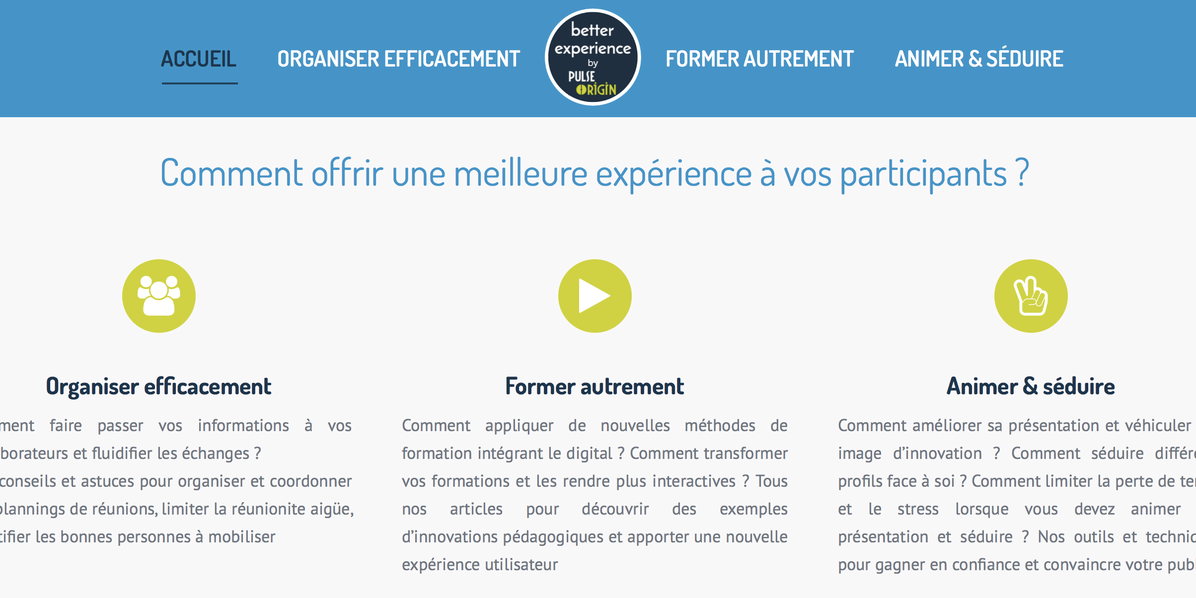 Le blog Better Experience by Pulse Origin Le blog Better Experience by Pulse Origin